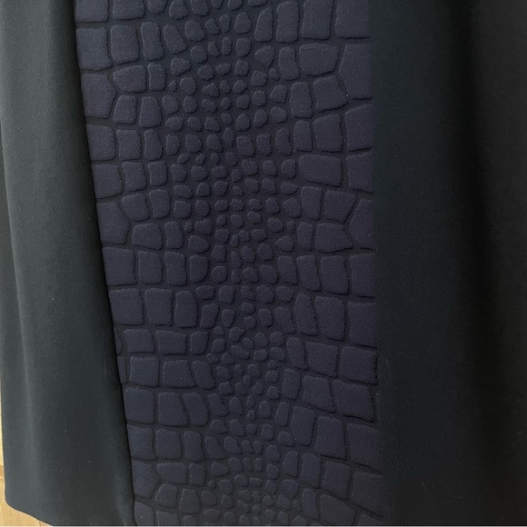 Lafayette 148 New York Black 3/4 Sleeve Crew Neck Black Knee Length Dress - Picture 12 of 14